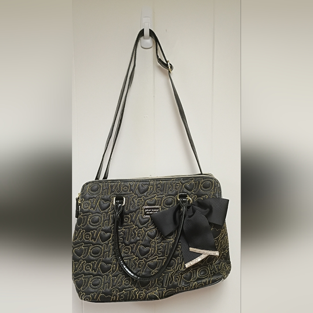 Betsey Johnson Large Women's Purse Bow Accent Pristine Interior!! Retro